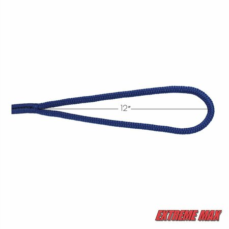 Extreme Max Extreme Max 3006.2087 BoatTector Double Braid Nylon Dock Line - 3/8" x 15', Royal Blue 3006.2087